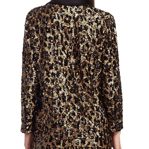 Alice + Olivia Keir Sequin Leopard Print jacket size small new with tags - Picture 5 of 12